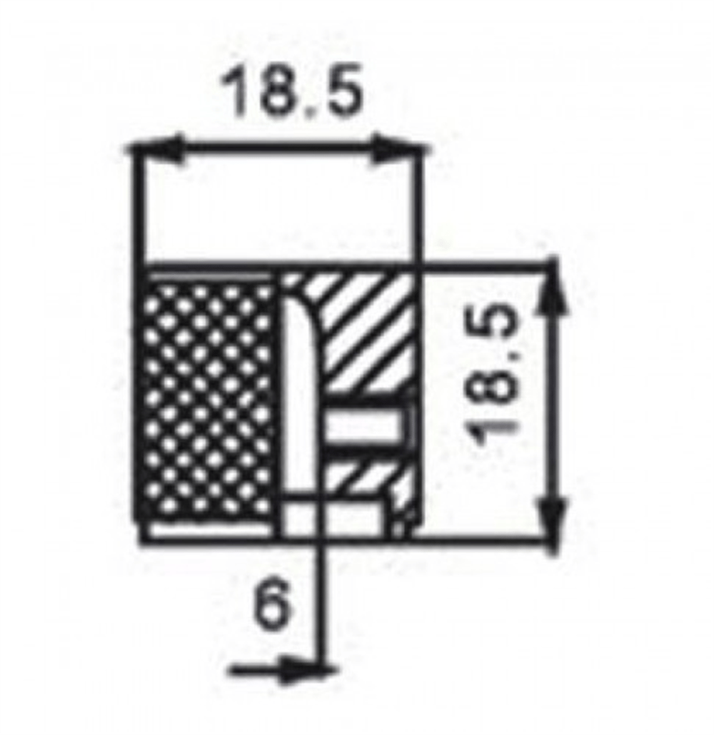Dr. Parts MNB1BK Metal Kubbeli Potans Düğmesi (Siyah)