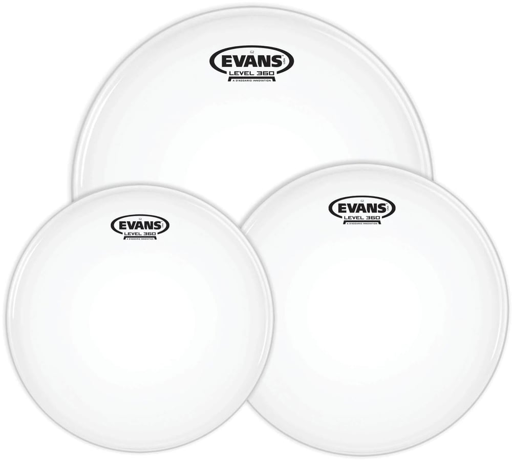 Evans ETPG2CTDS 12+13+16 G2 Tom Kumlu Beyaz Fusion Deri Seti 