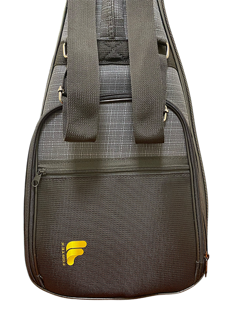 Fortex 450 Serisi Koyu Gri Kısa Sap Bağlama Kılıfı – 2 cm Pedli, Tay Tüyü İç Astar, Extra Koruma ve Ergonomik Askı