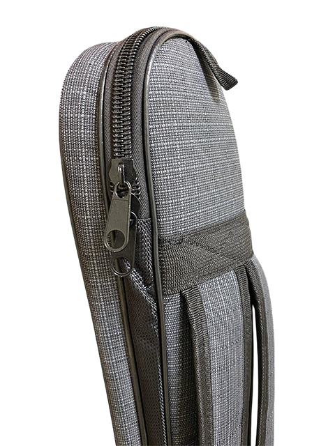 Fortex 450 Serisi Koyu Gri Kısa Sap Bağlama Kılıfı – 2 cm Pedli, Tay Tüyü İç Astar, Extra Koruma ve Ergonomik Askı