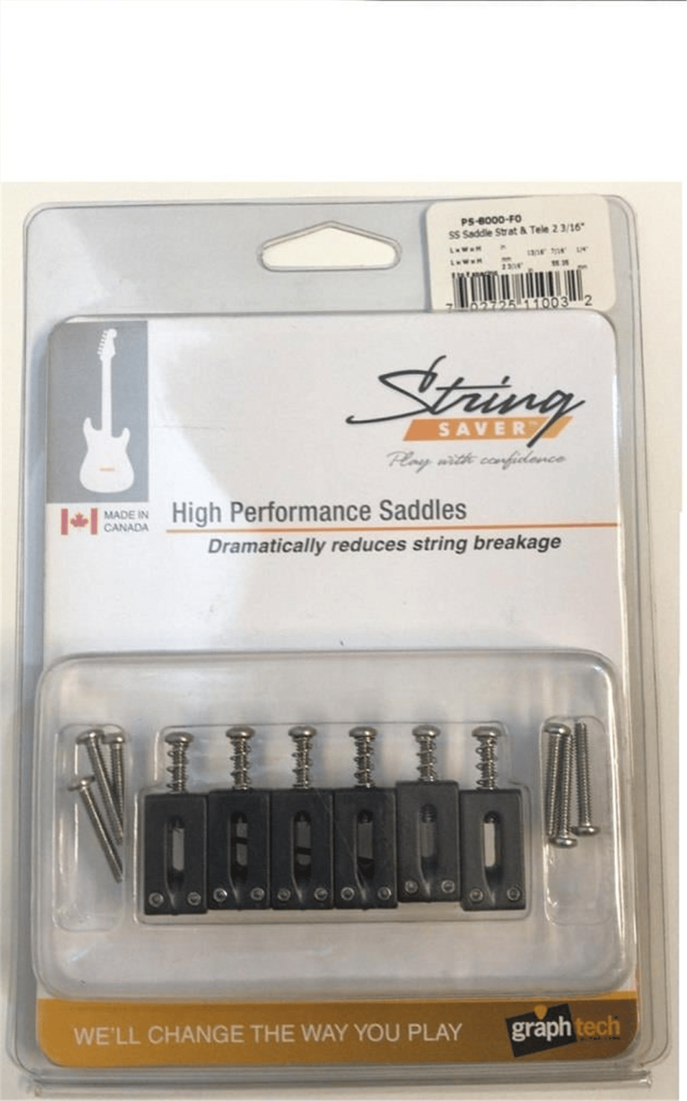 Graphtech PS-8000-F0 String Saver Eşik Seti (Strat/Tele, 2-3/16