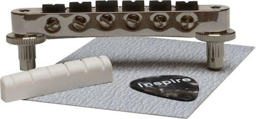 Graphtech PX-8841-C0 ResoMax NV1 Köprü ve TUSQ XL Üst Eşik Seti (4mm, Krom)