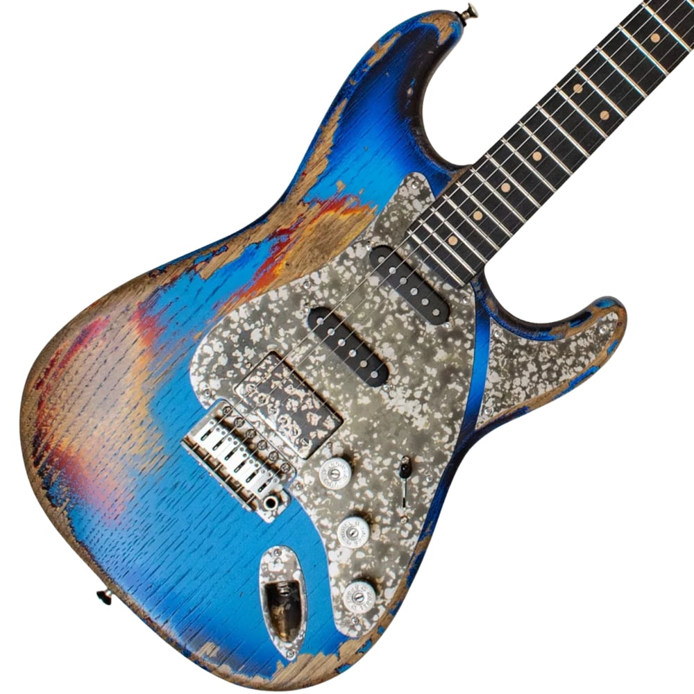 Paoletti Alfa Loft HSS Elektro Gitar 430 Heavy Deep Blue Nickel (Hardcase Dahil)