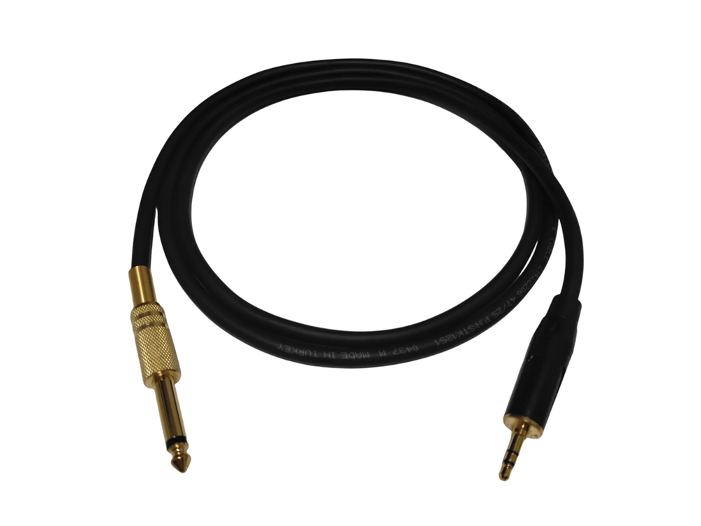 RHN R-35SGM15 3,5 mm Canon Stereo – 6,3 mm Gold Mono Jak 1,5 Metre AUX Ses Kablosu