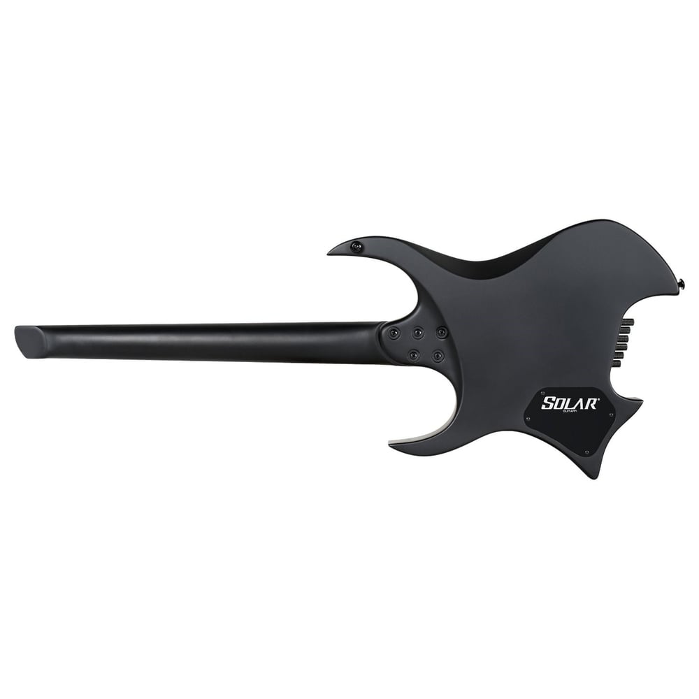 Solar H2.6C Headless Elektro Gitar Carbon Black (Gigbag Dahil)