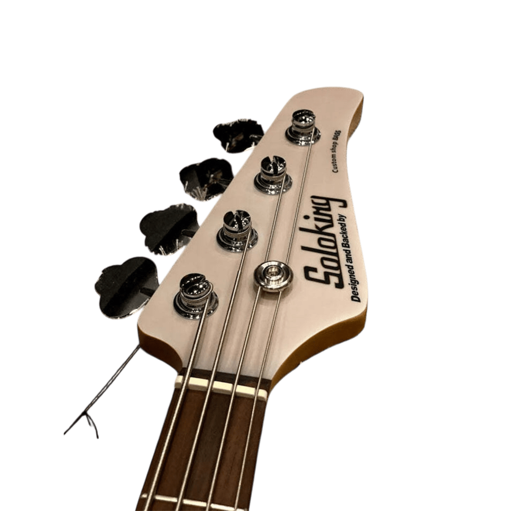 Soloking MJ-1 Custom Bas Gitar Transparent White Roasted Maple Neck (Gigbag Dahil)