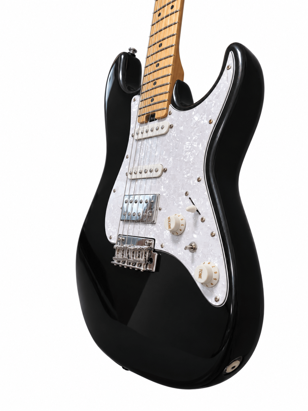 Soloking MS-1 Classic Metallic Black Elektro Gitar (Gigbag Dahil)