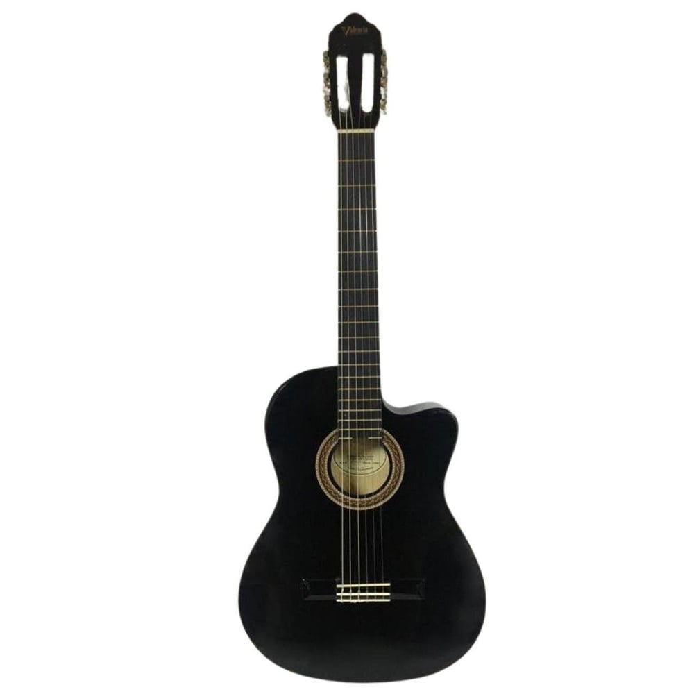 Valencia VC104TCVTBK Elektro Klasik Gitar 4/4 Siyah Sap Çelikli
