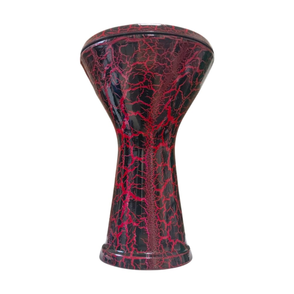VD Darbuka Çatlak Kırmızı 22 cm 8 Vidalı Alüminyum