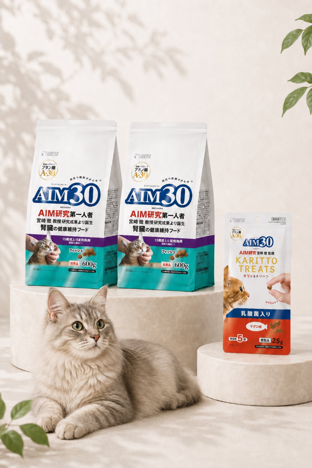 2'li AIM30 +15 YAŞLI KEDİ MAMASI BALIKLI, MULTİVİTAMİN HEDİYELİ