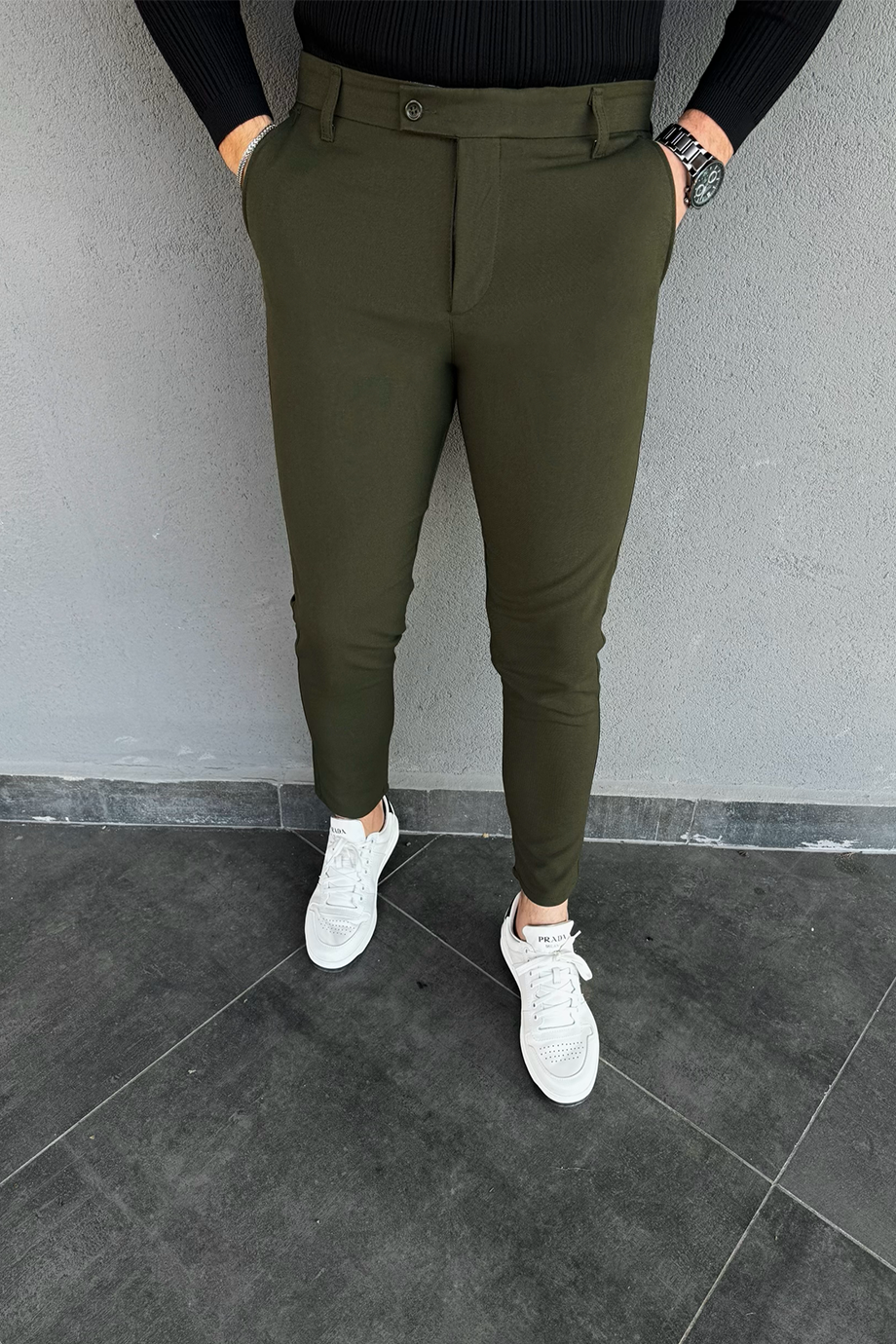 HAKİ İTALYAN KESİM SLİM FİT PANTALON