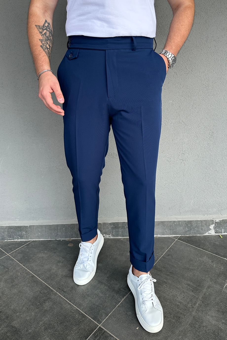 İTALYAN MODEL DOUBLE PAÇA PREMİUM LACİVERT PANTALON