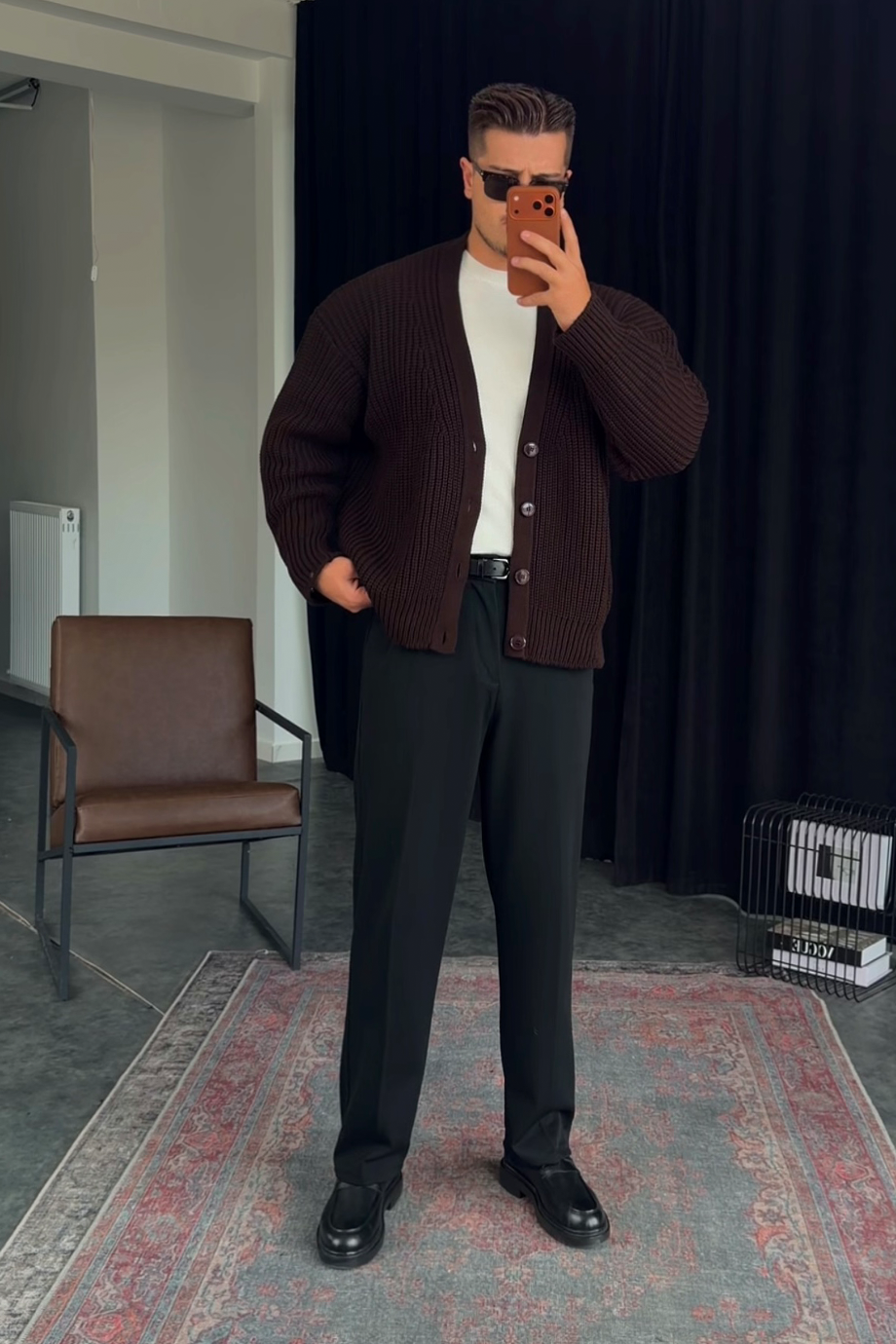 KAHVE PREMİUM SERİ ÖRGÜ HIRKA