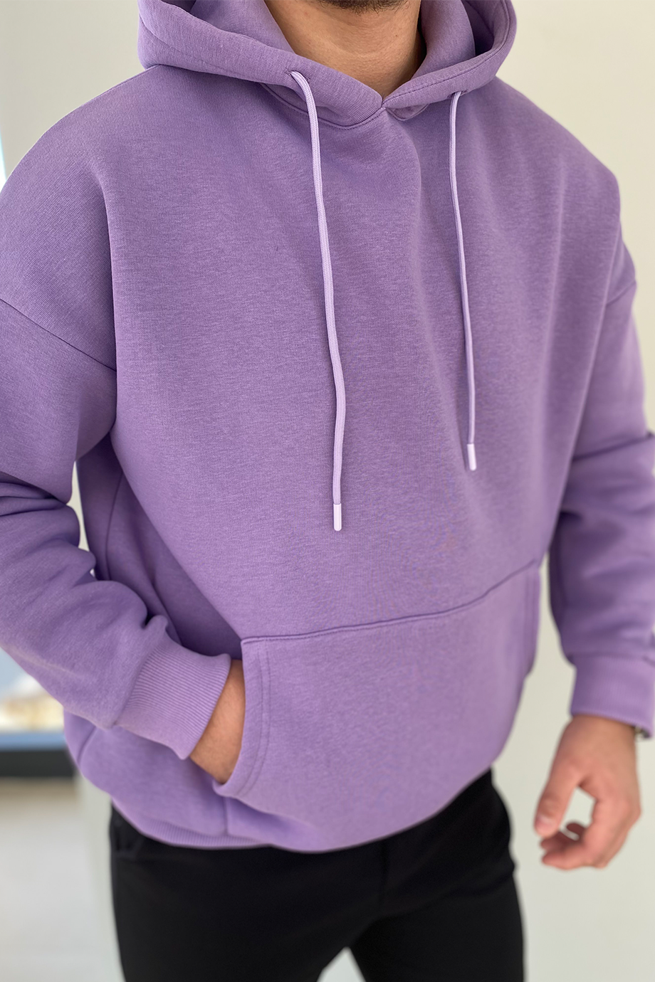 LİLA OVERSIZE BASIC SWEATSHİRT