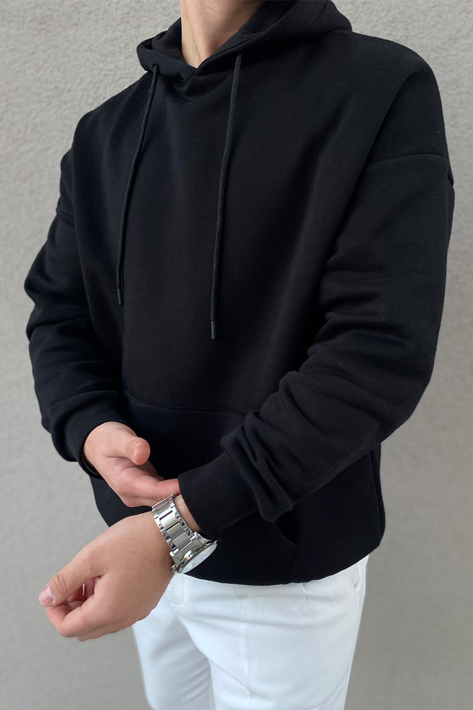 SİYAH OVERSIZE BASİC SWEATSHİRT