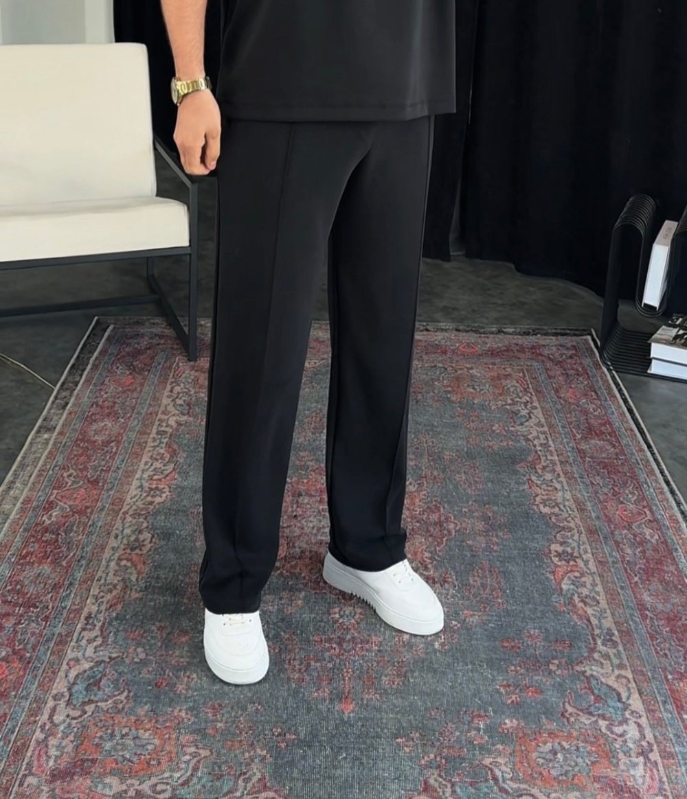 SIYAH OYS KUMAŞ PANTALON