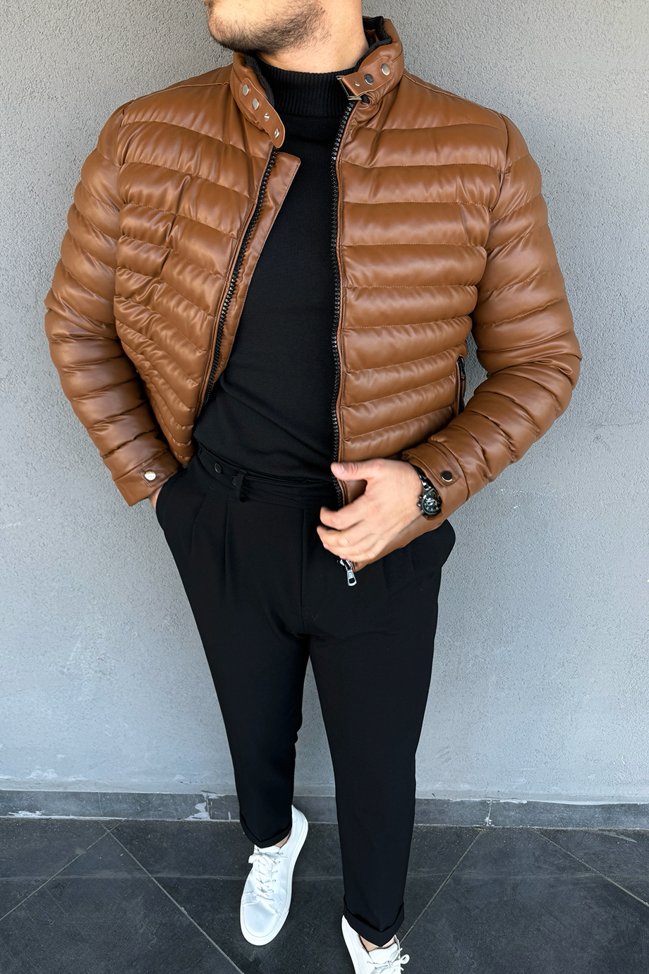 TABA ŞİŞME PREMİUM DERİ MONT