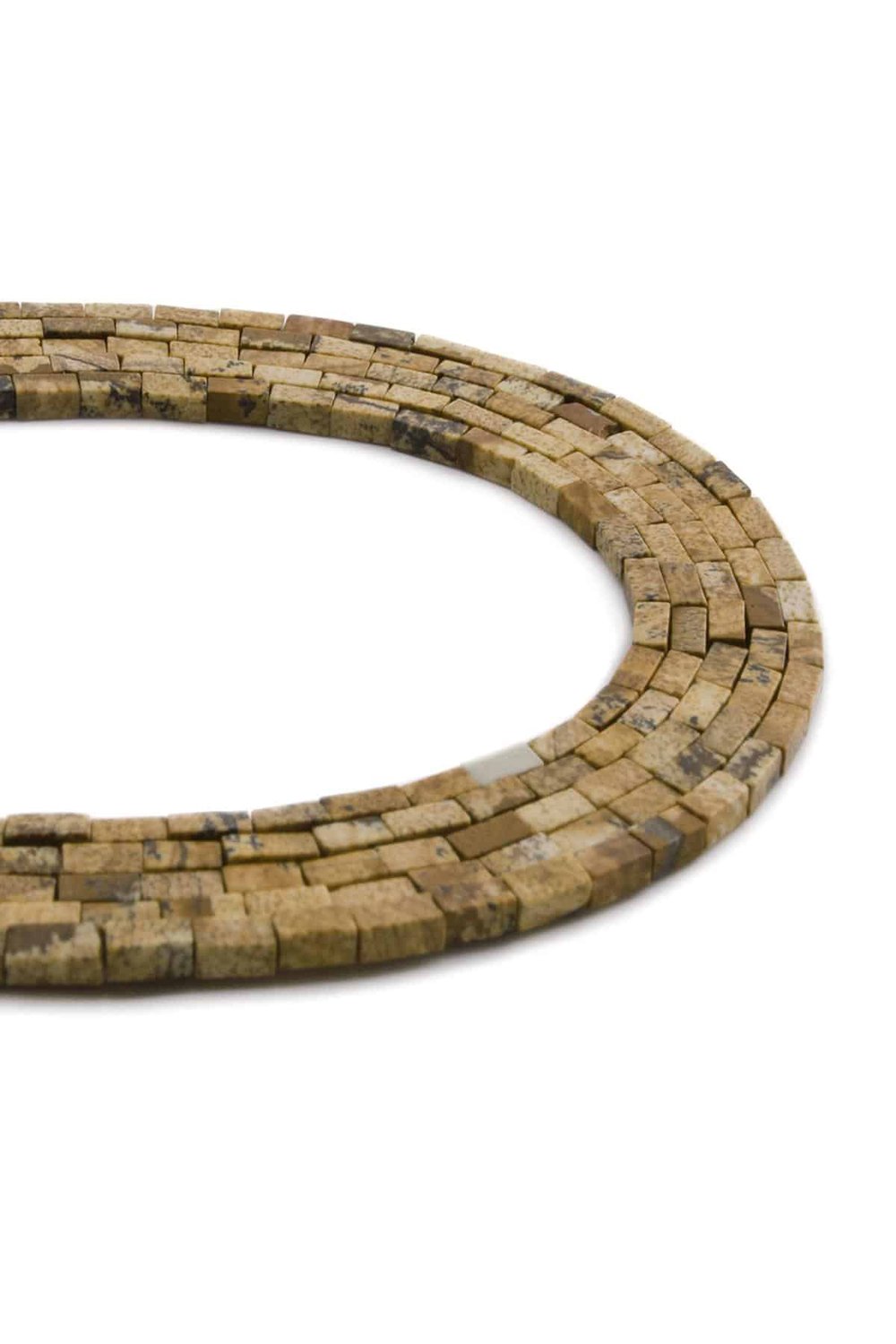 Ağaç Jasper Taşı Dikdörtgen Kesim Parlak 2x4mm Doğal Taş Dizi