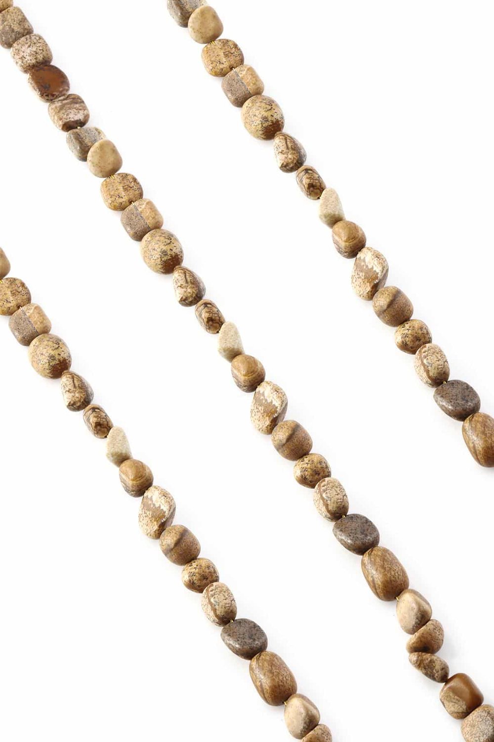 Ağaç Jasper Taşı Tımbıl Kesim Parlak 7x10mm Doğal Taş Dizi [AA]