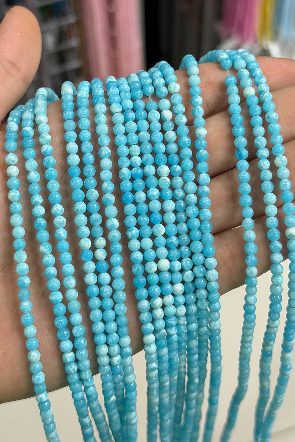 Agalmatolite Taşı Küre Kesim Parlak 4mm Doğal Taş Dizi [AA]