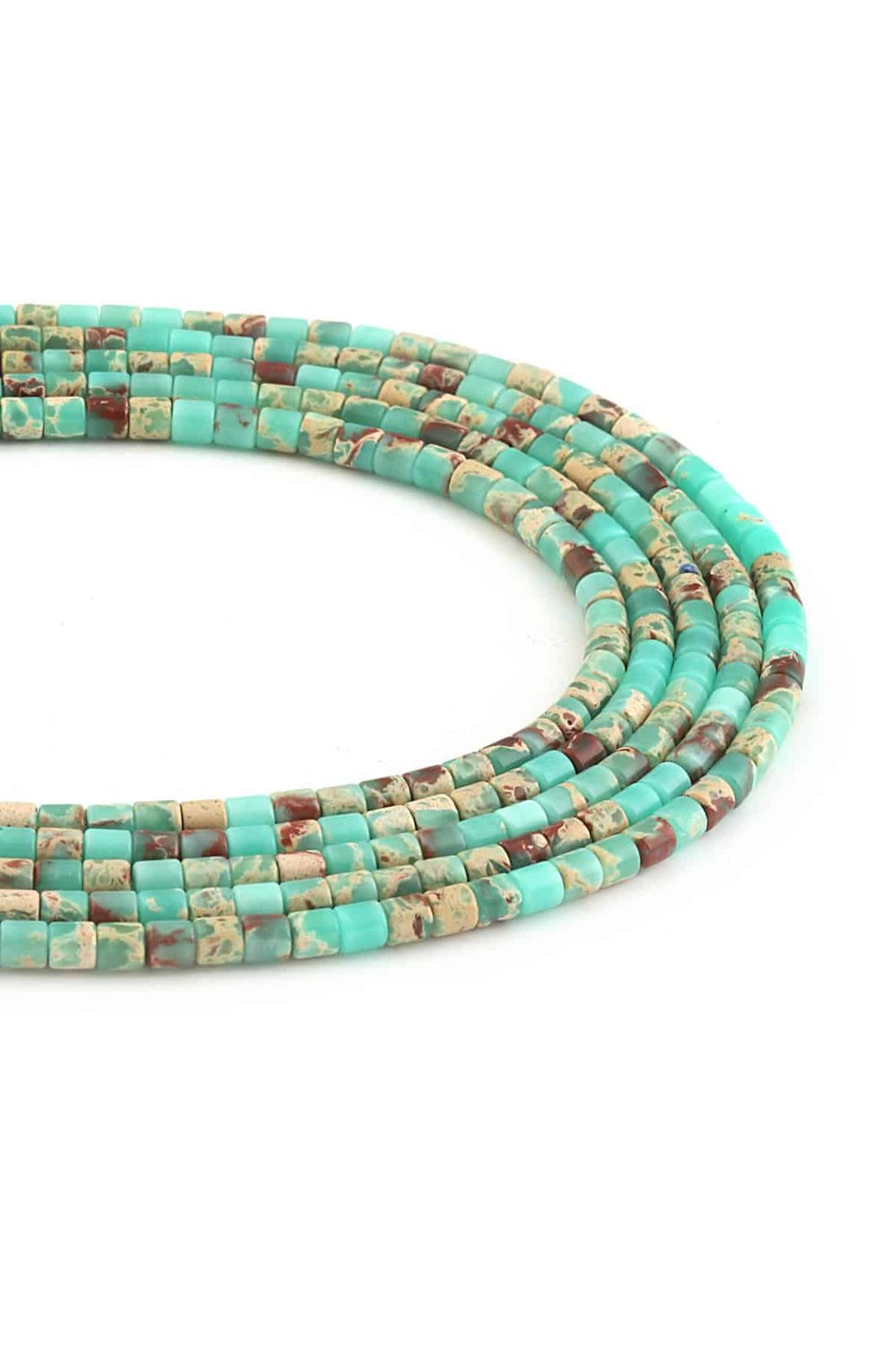 Agalmatolite Natural Stone Cylinder Cut 4x4mm String Of Beads