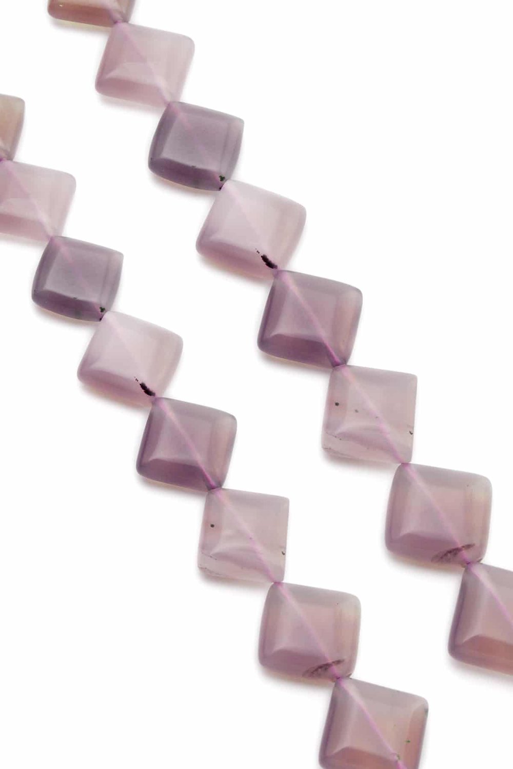 Agate Natural Stone Square Cut String Of Beads