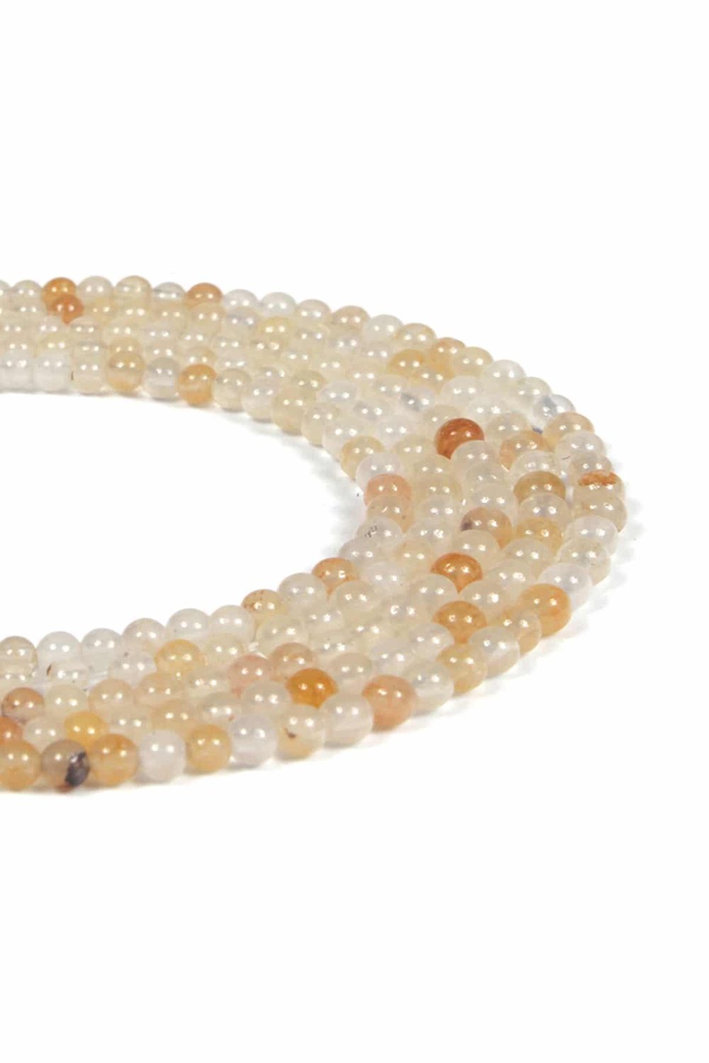 Agate Natural Stone Globe Cut 2mm String Of Beads