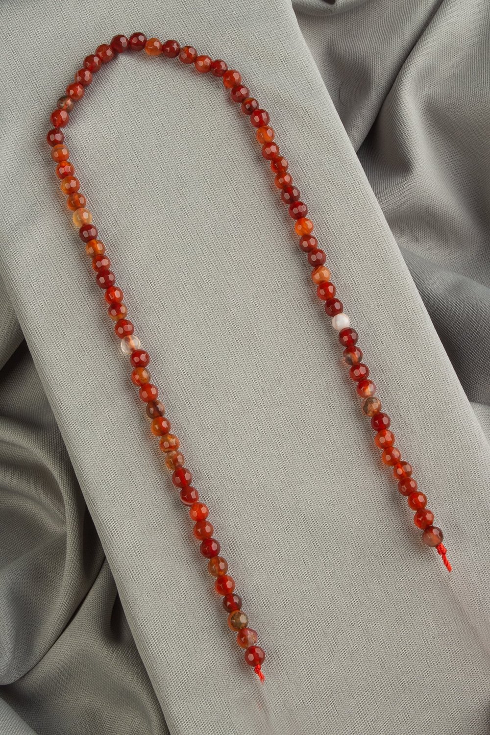 Agate Stone Faceted Shiny Brown 6mm Bead Strand [B+]