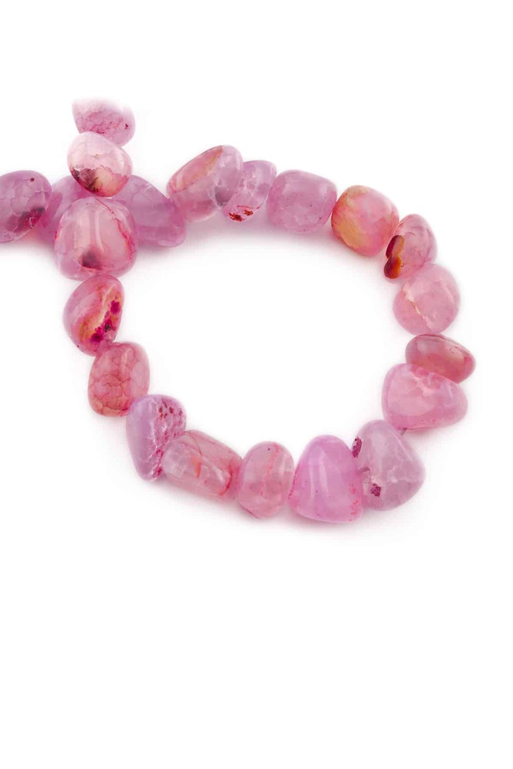 Akik Taşı Tımbıl Kesim Parlak Pembe 8x11mm Doğal Taş Dizi