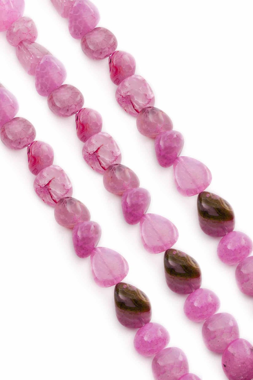 Akik Taşı Tımbıl Kesim Parlak Pembe 8x11mm Doğal Taş Dizi