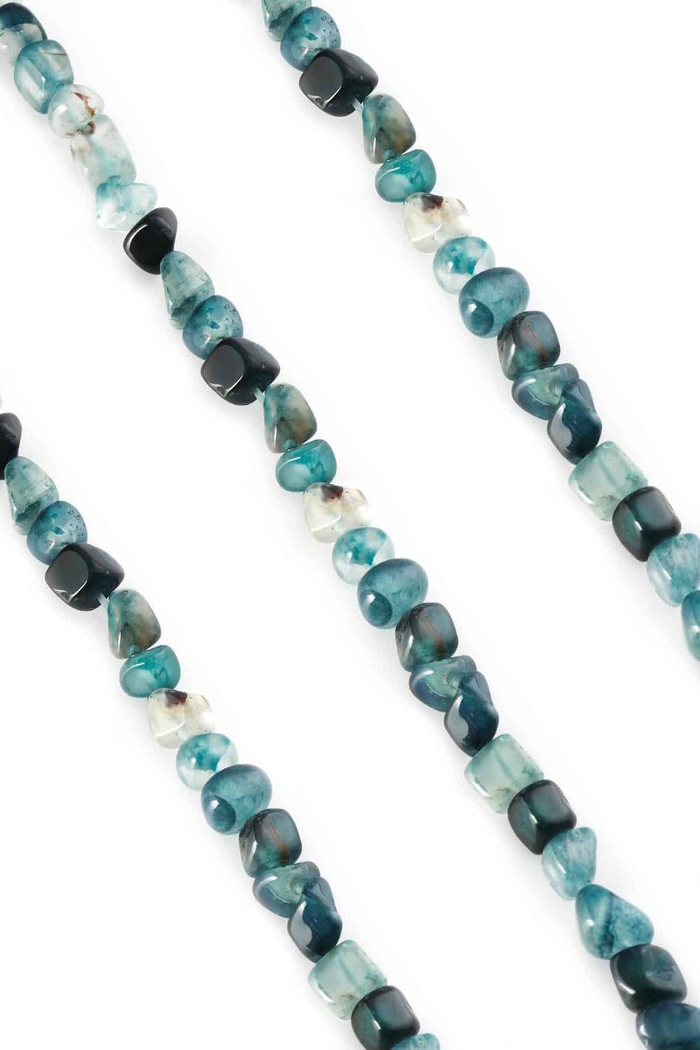 Agate Natural Stone Shiny Green Tumbler Cut 6x8mm String Of Beads