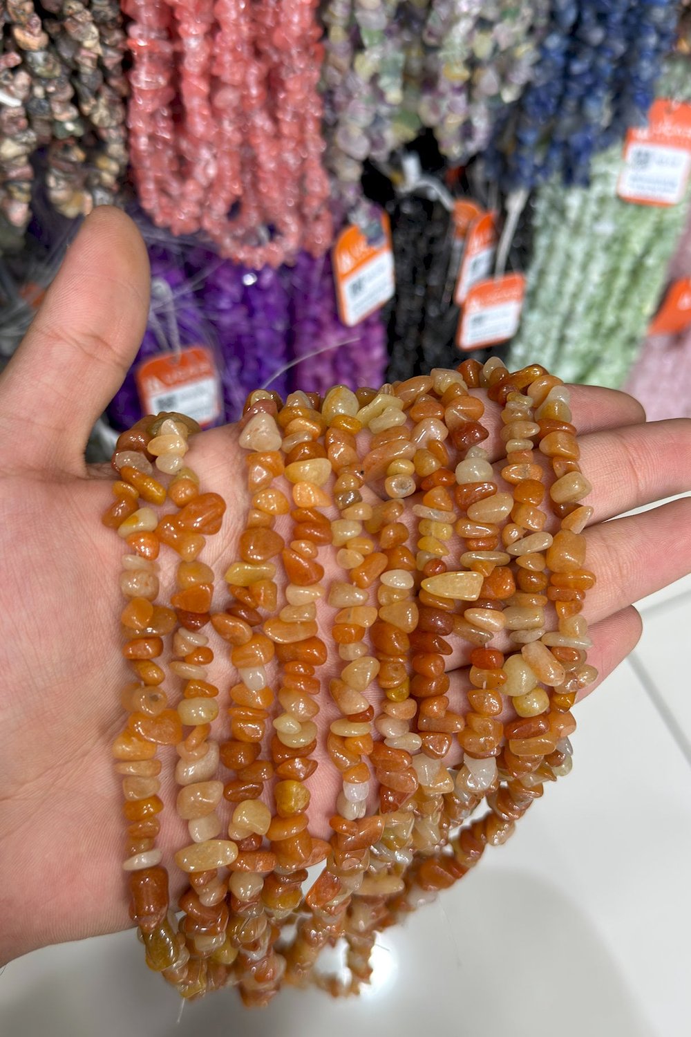 Akik Kırık Taş Orta Boy Parlak 5x8mm Doğal Taş Dizi
