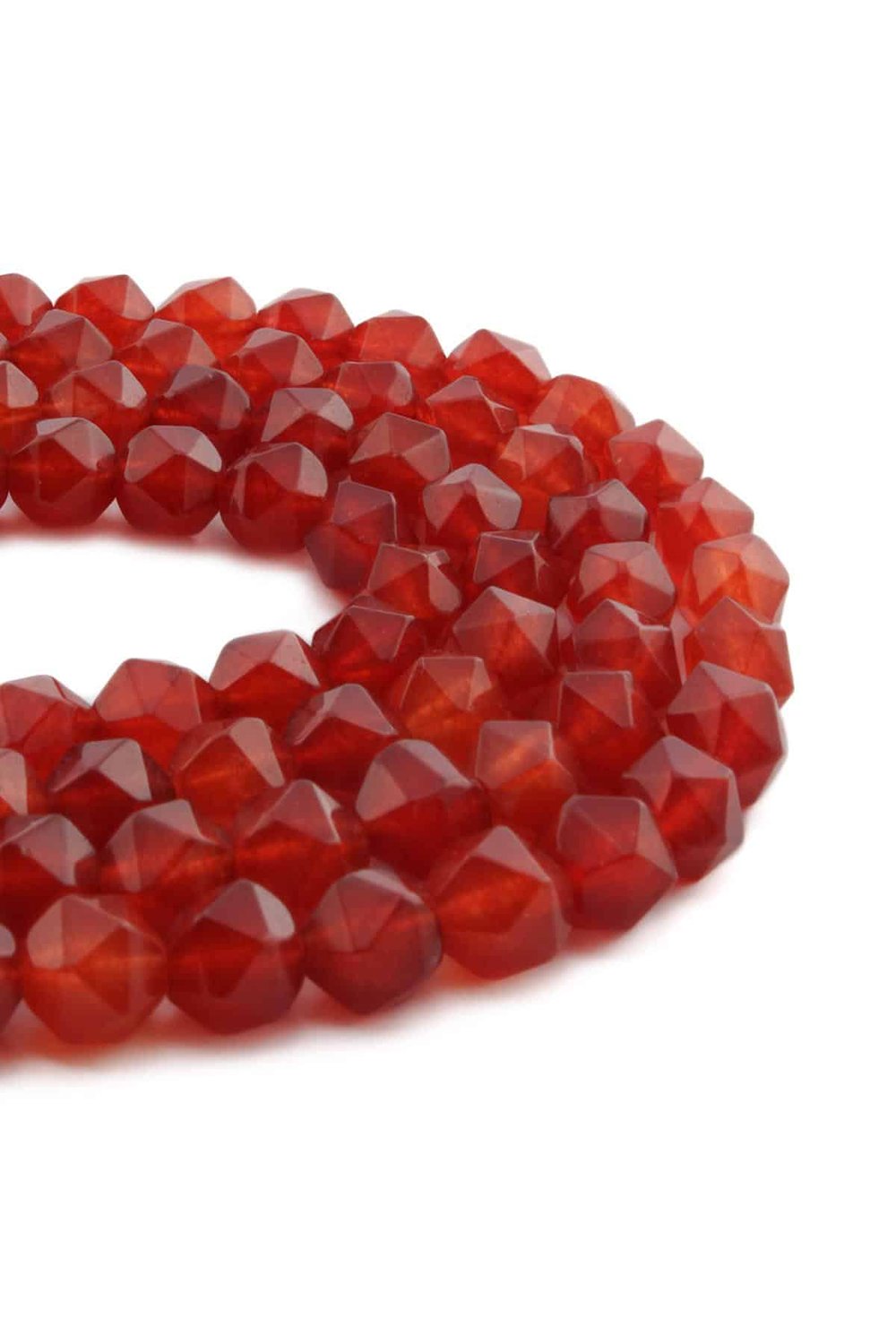 Agate Squeezing Natural Stone Hexagonal Cut 10mm String Of Beads