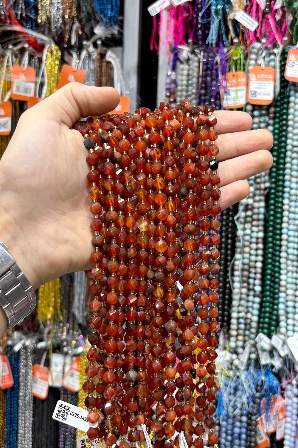 Agate Stone Twisted Faceted AA