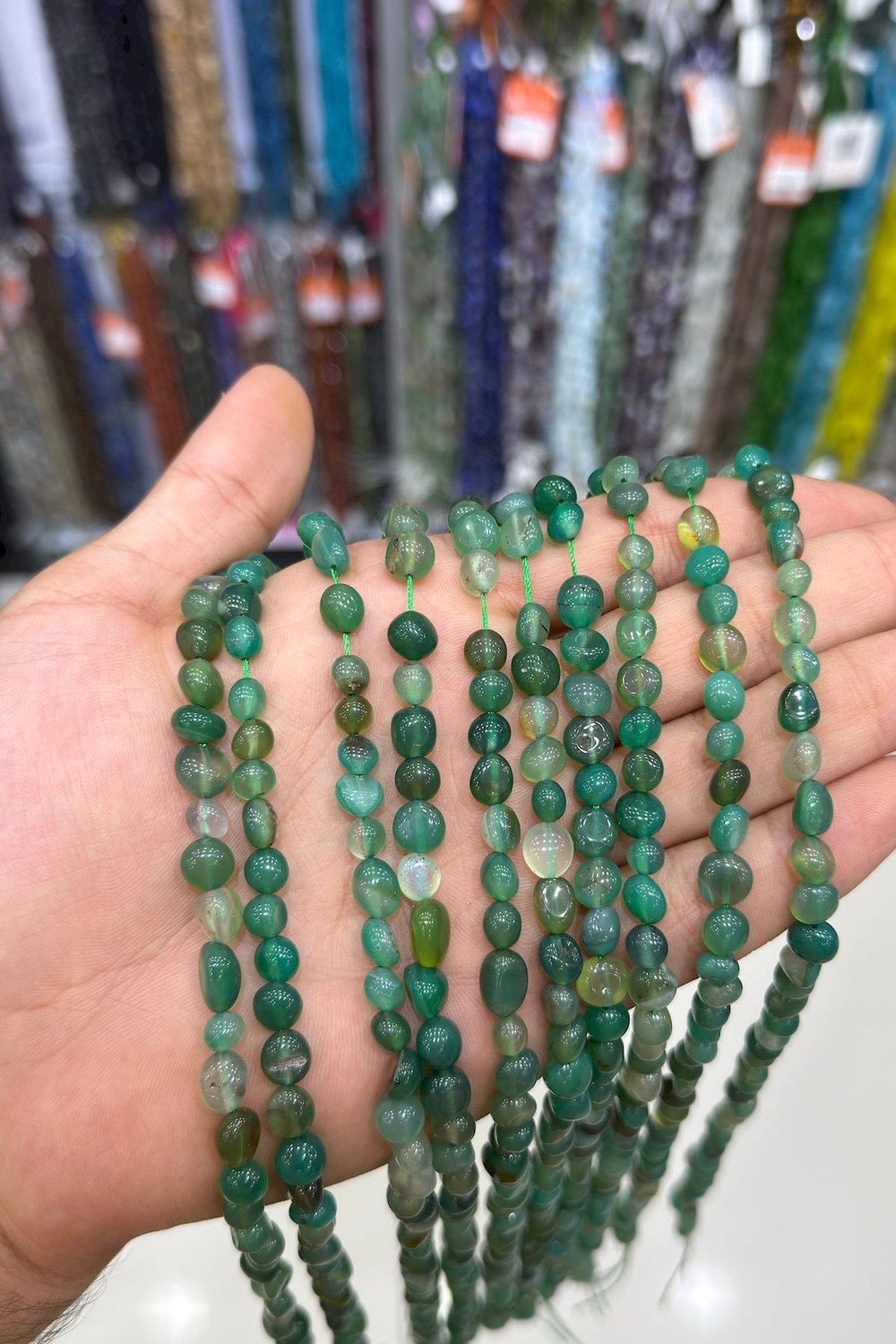 Akik Taşı Tımbıl Kesim 6x8mm Doğal Taş Dizi