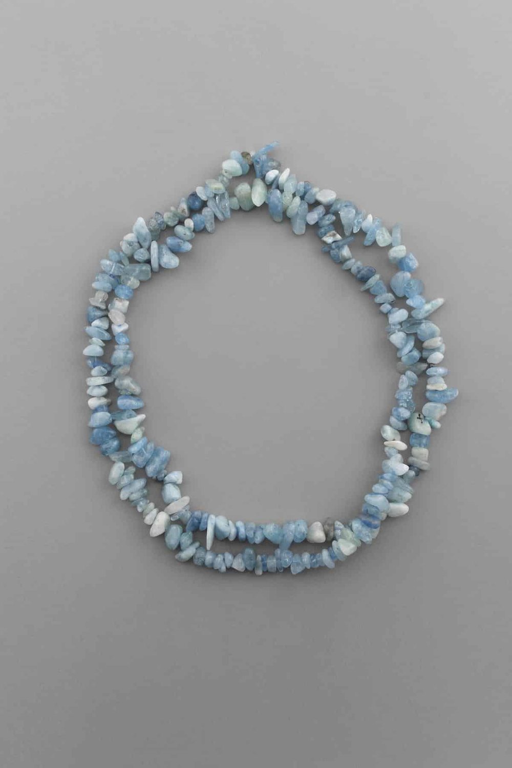 Aquamarine Natural Broken Stone String Of Beads