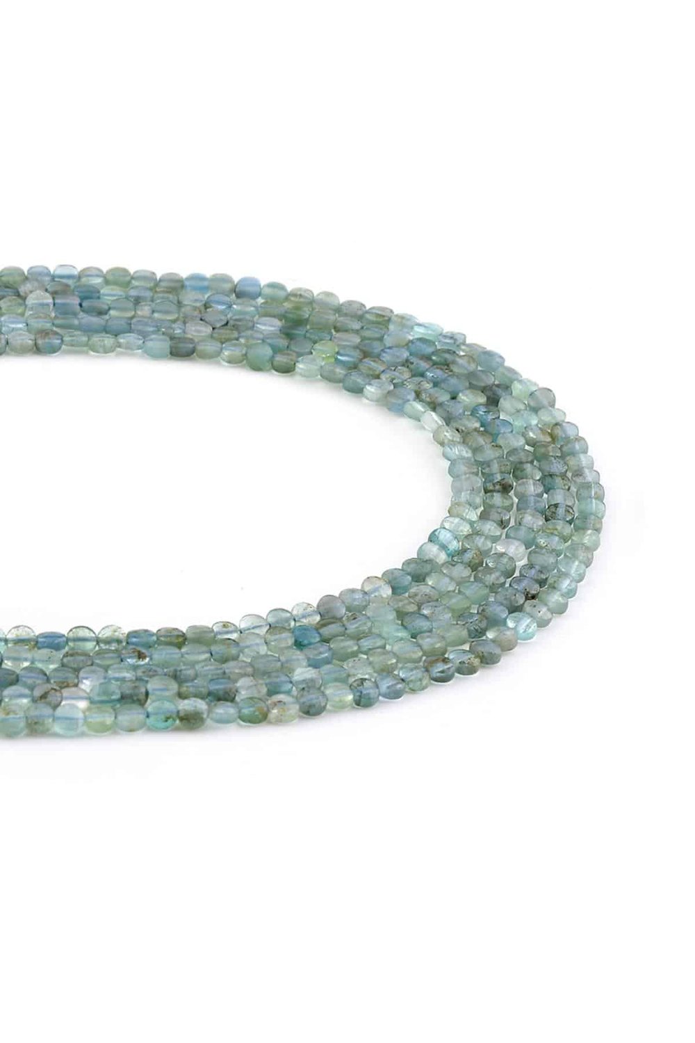Aquamarine Natural Stone Facet Cut 4mm String Of Beads