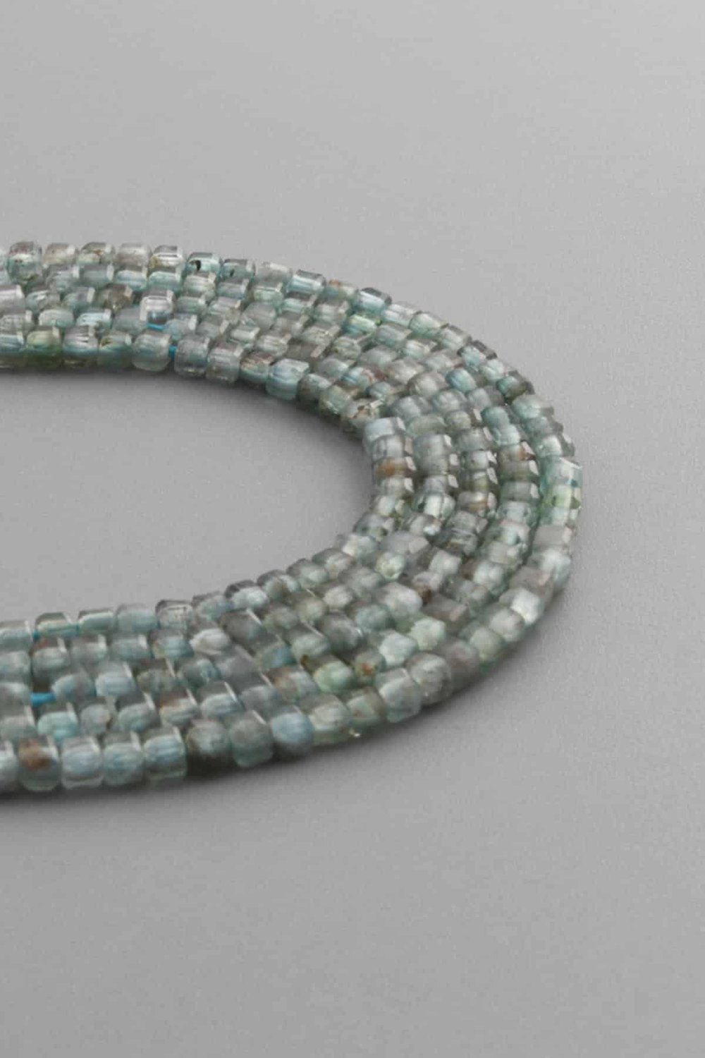 Aquamarine Natural Stone Shiny Cube Crystal Cut 3x3mm String Of Beads