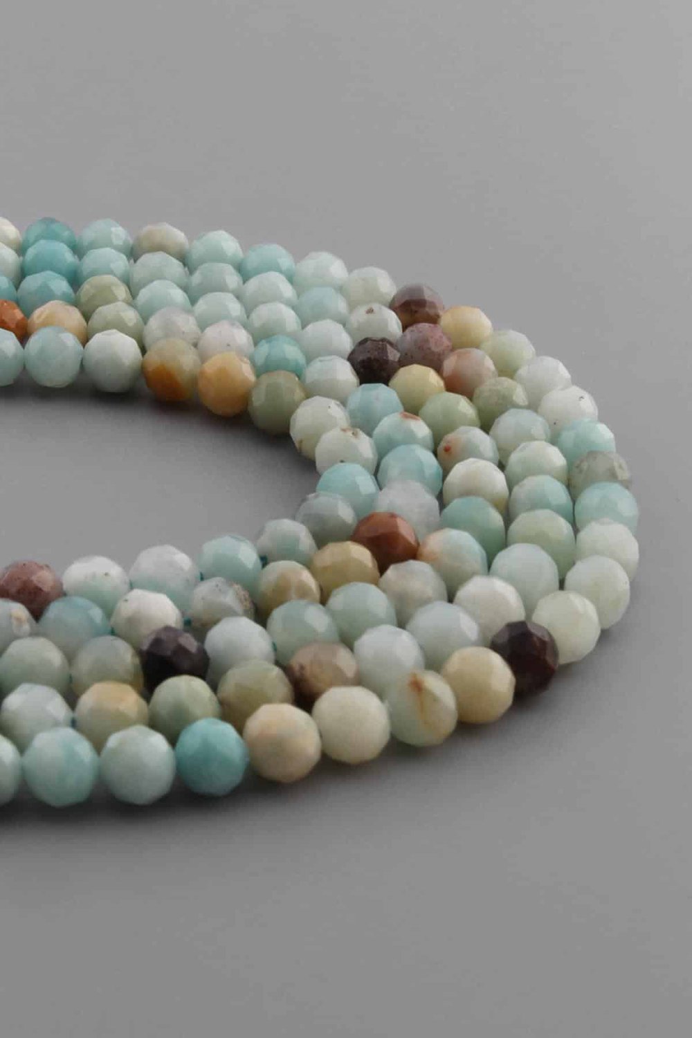 Amazonite Natural Stone Shiny Globe Crystal Cut 6mm String Of Beads