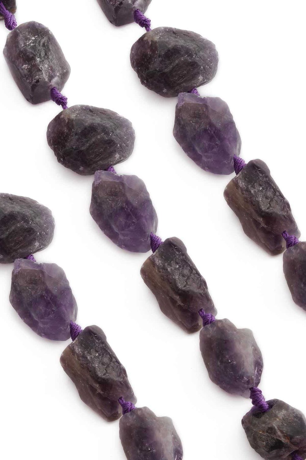 Ametist Taşı Kütle Kesim Mat Mor 15x25mm Doğal Taş Dizi [AA]