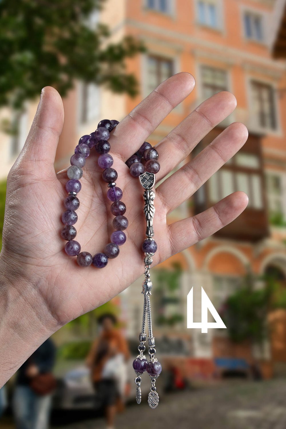 Ametist Doğal Taş Küre Kesim 33 lü 10mm Tesbih