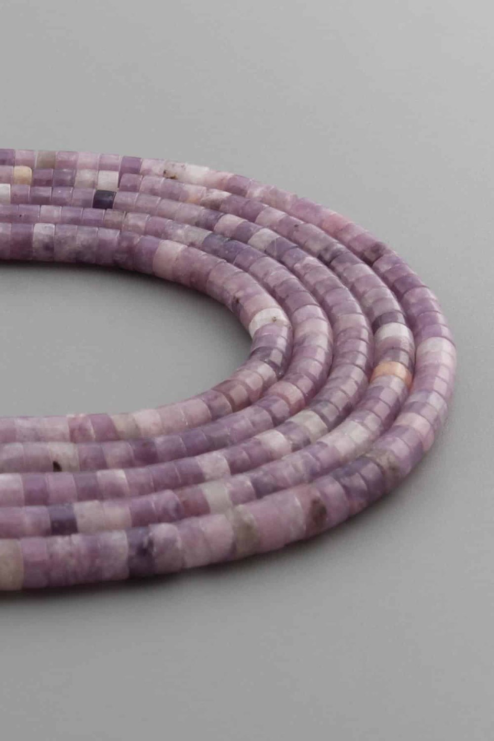 Amethyst Natural Stone Shiny Dore Cut 4x2mm String Of Beads