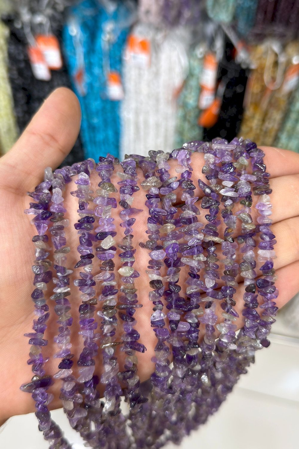 Ametist Kırık Taş Mini Boy 3x5mm Doğal Taş Dizi