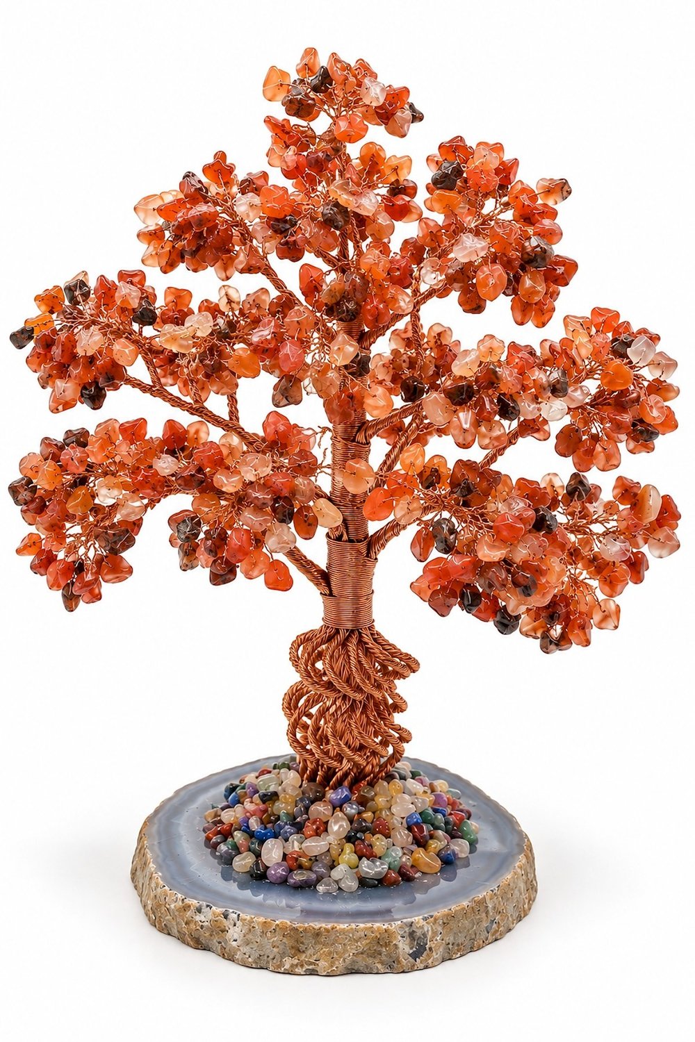 Ametist Taşı El Yapımı Doğal Taş Dekoratif Ağaç 15x35cm 3800g