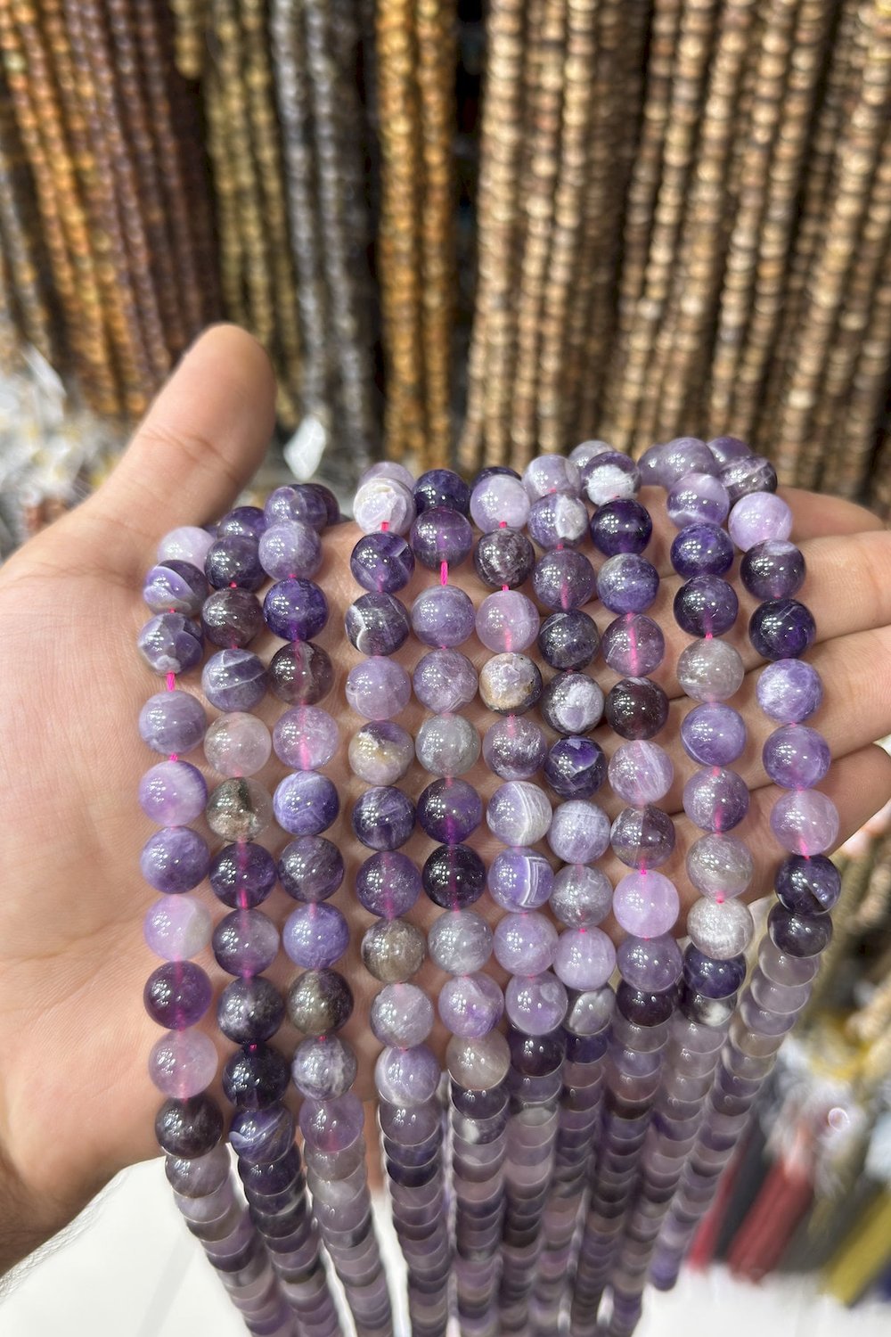 Ametist Taşı Küre Kesim 10mm Doğal Taş Dizi