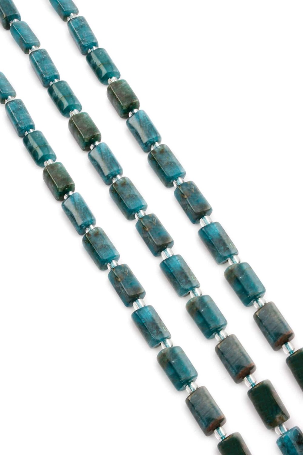 Apatite Natural Stone Cylinder Cut 7x12mm String Of Beads