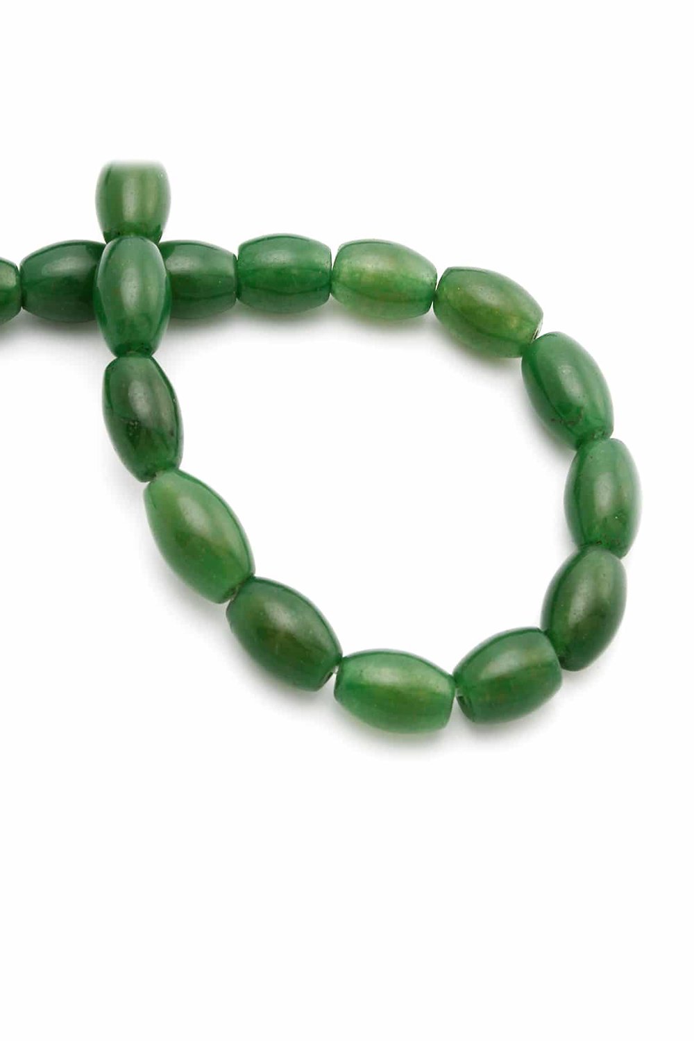 Aventurine Natural Stone Barley Cut 9mm String Of Beads