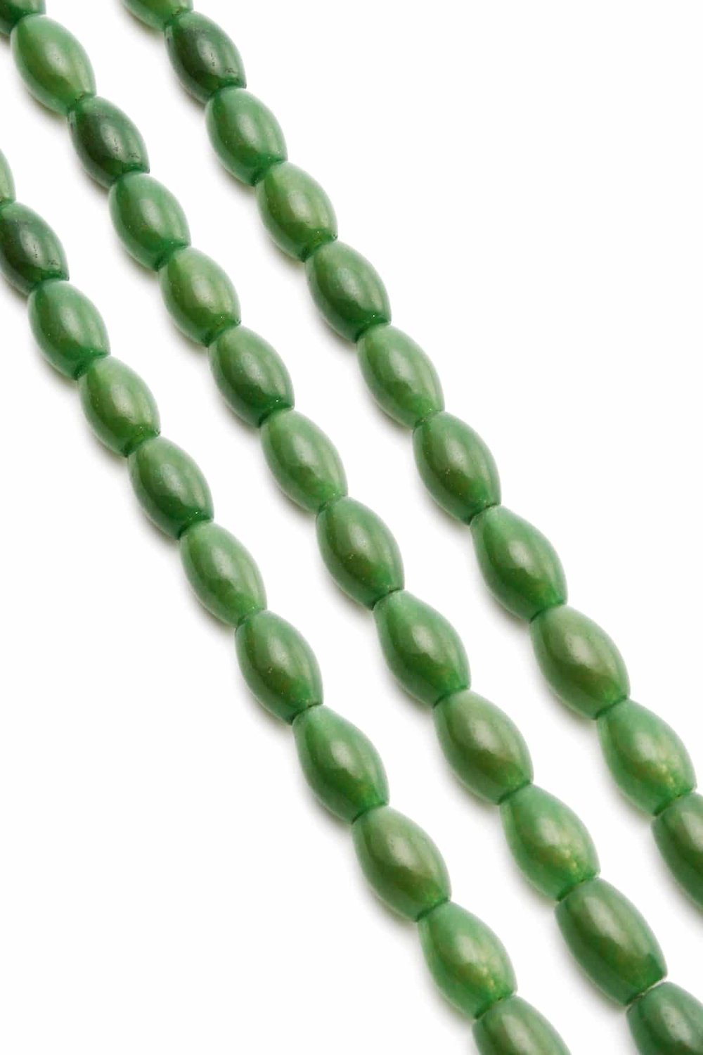 Aventurine Natural Stone Barley Cut 9mm String Of Beads