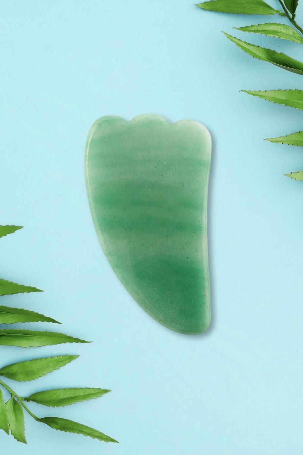 Aventurine Natural Stone Gua Sha Ördek Foot Cut Face Massage Tool