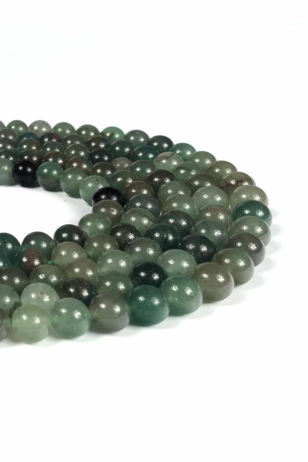 Aventurine Stone Round-Cut 8mm Bead Strand